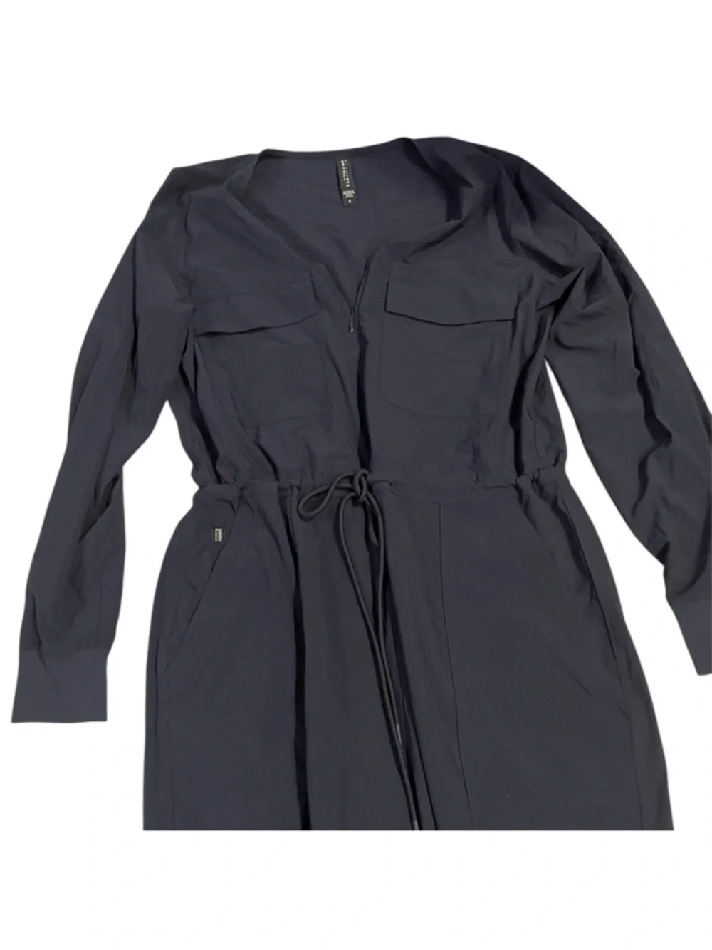 Athleta Navy Long-Sleeve Drawstring Zuma Jumpsuit - WORN ONCE MINT CONDITION - Picture 5 of 5